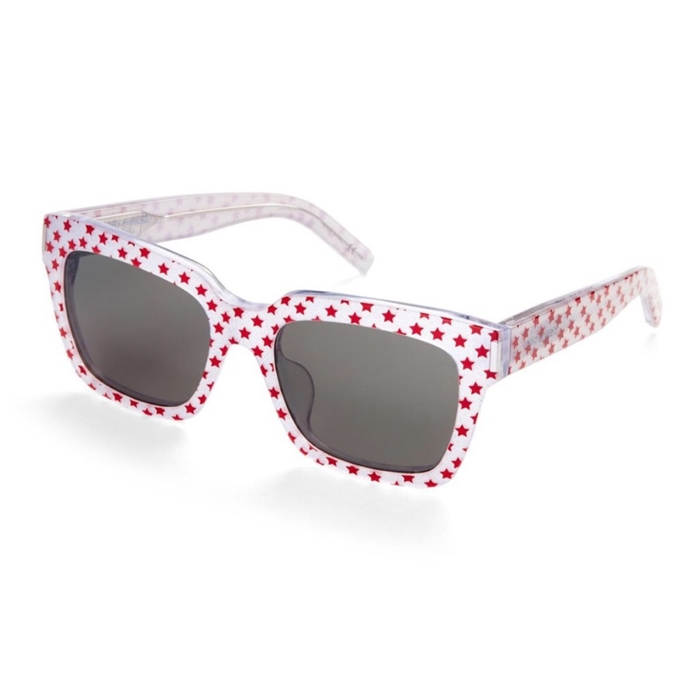 Saint Laurent Square Glittery Star Sunglasses